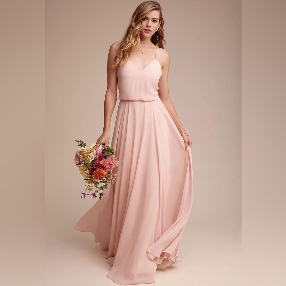 Jenny Yoo Inesse Bridesmaid Dress – Size 6 – BNWT – Light Pink – Floor Length